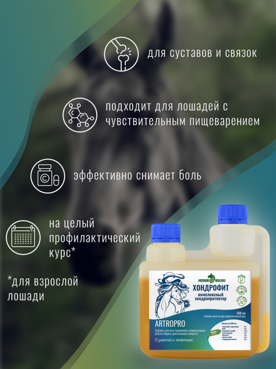 Horse bio artropro. Хондрофит. Пробиотики для лошадей s-500.